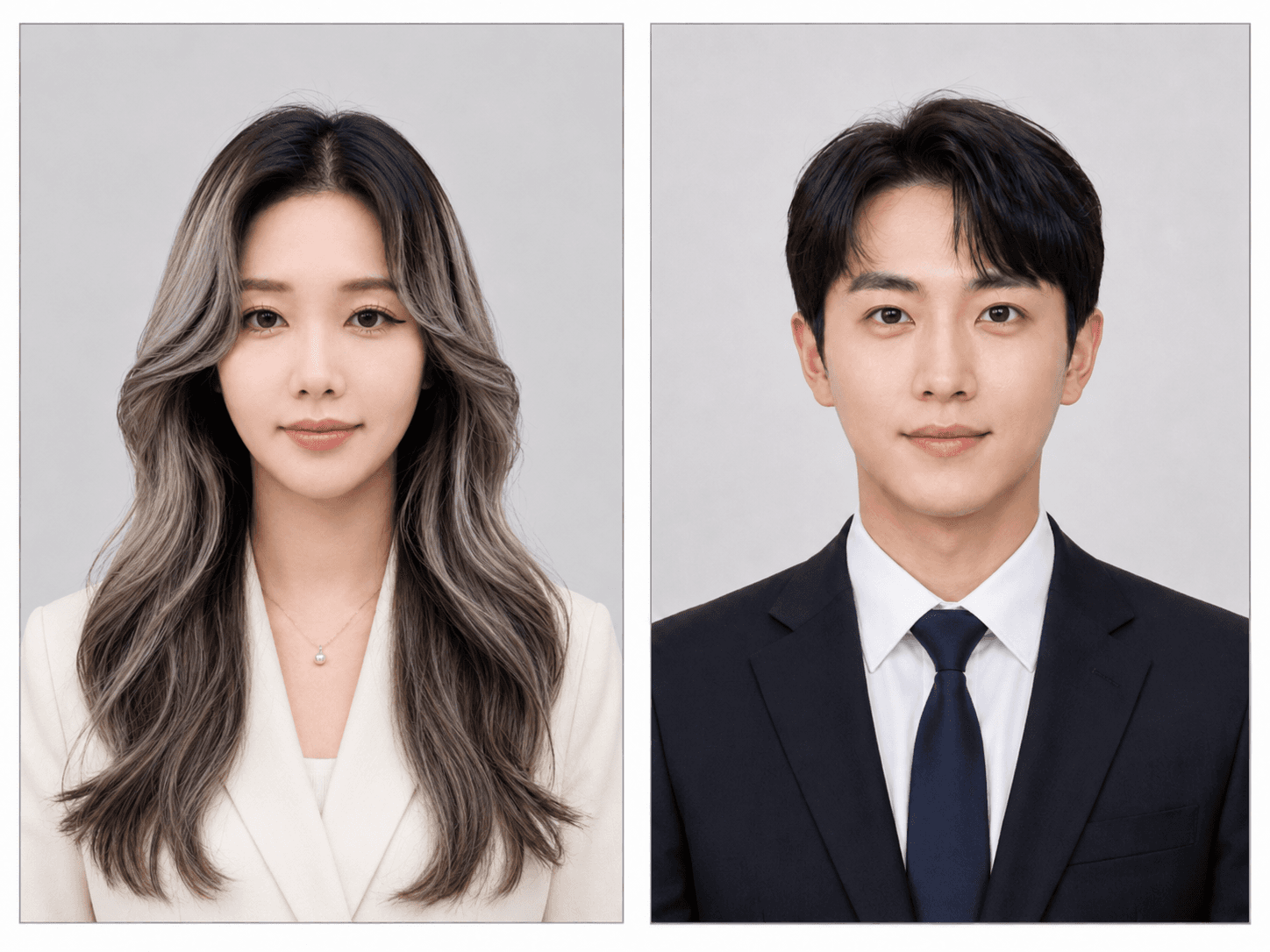 단정한 일반 증명사진 예시